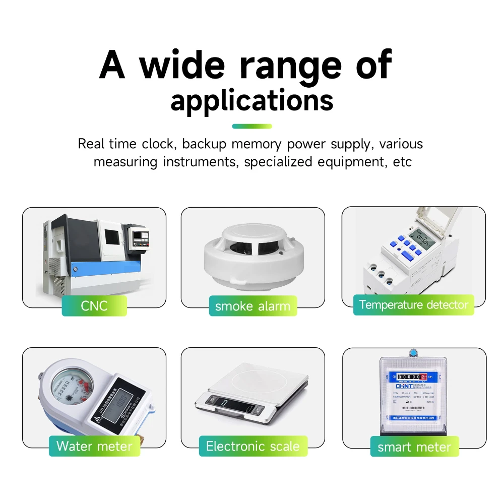 ER14250 ER 14250 CR14250SL 3.7V 1200mWh 1/2AA Lithium 14250 Battery for PLC CNC Machine Tools Gas Meter Alarm Clock Touch Screen