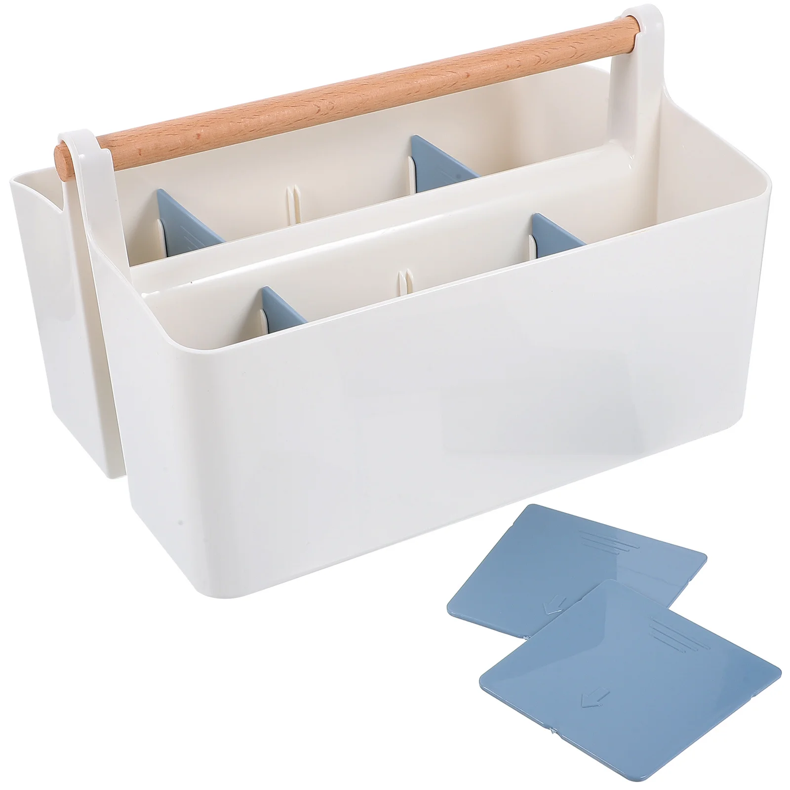 Multi-Grid Desktop Organizer Box Fine Workmanship Smooth Polishing Classified Storage for Stationery Pens Cosmetics Makeup