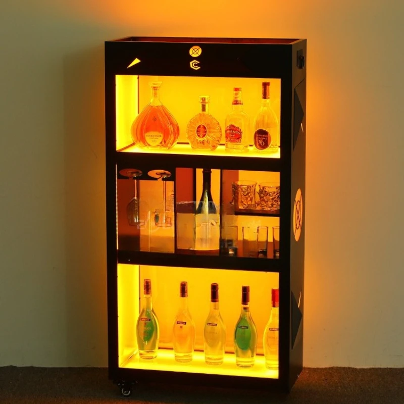 Bar luminous spade a champagne wine cabinet LED foreign wine display cabinet Night KTV wine mobile champagne cabinet