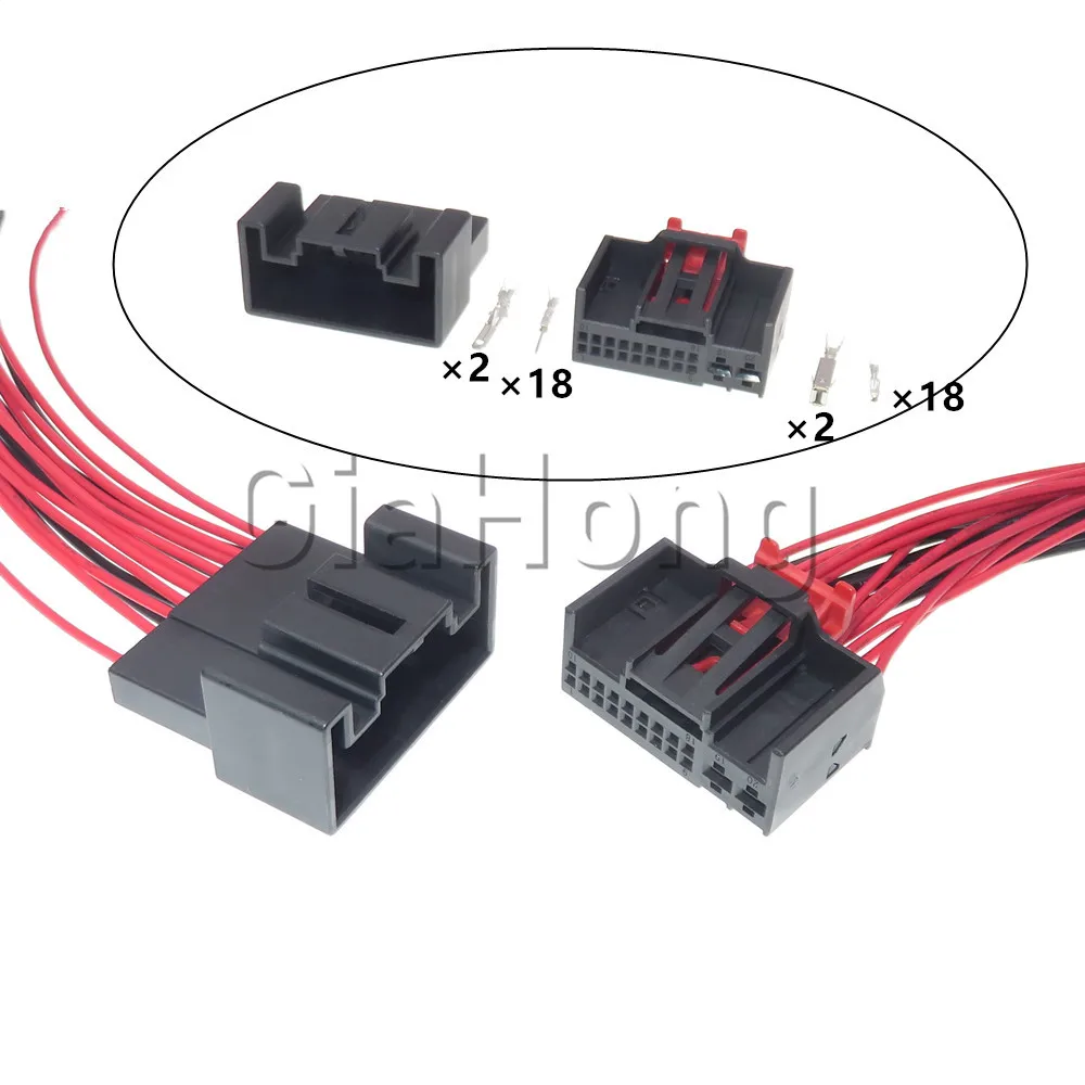 

1 Set 20 Ways 1-1394803-1 1K0971975 AC Assembly Plug For VW Skoda 1-1394805-1 Auto Motor and Air Conditioning Controller Socket