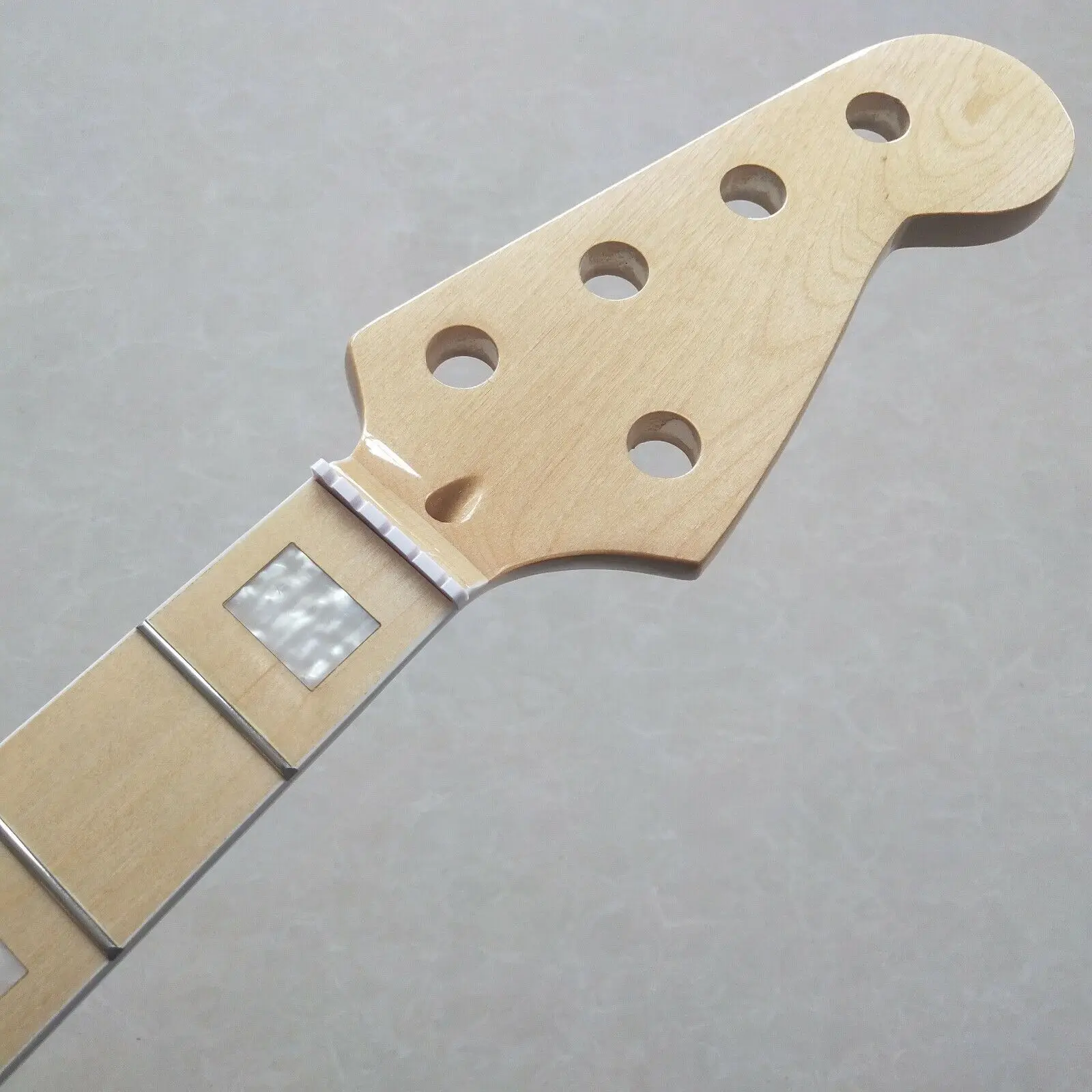 Gloss 5 String Bass Guitar Neck 21 fret 34inch Maple Fretboard Block inlay parts