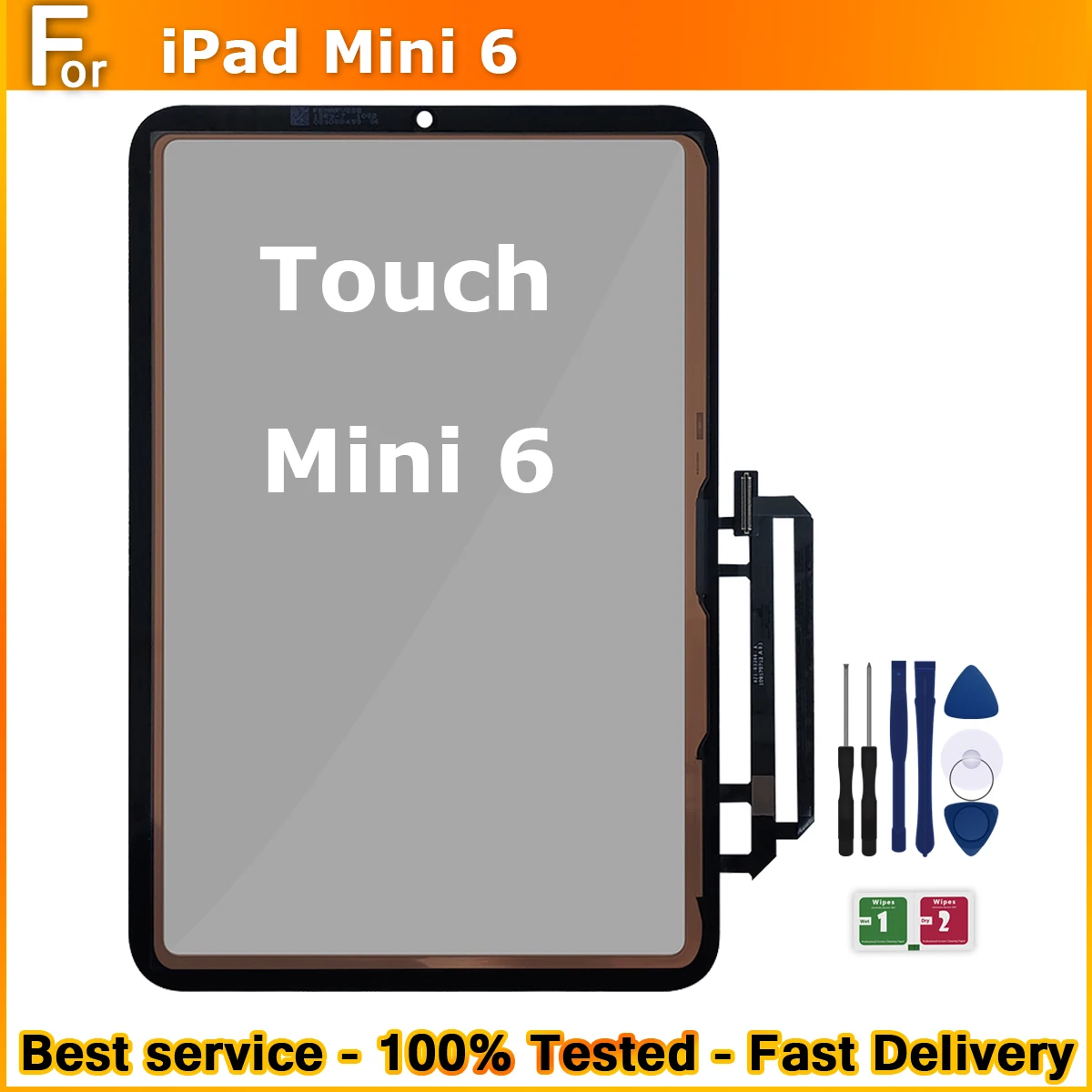 New Touch For iPad Mini 6 2021 A2567 A2568 A2569 Touch screen Front Glass Digitizer For iPad Mini 6 2021 replacement 100% Test