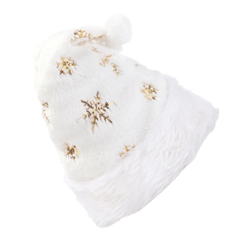 White Snowflake Plush Hat Stage Performance Cosplay Costume Christmas Headwear Drop shipping