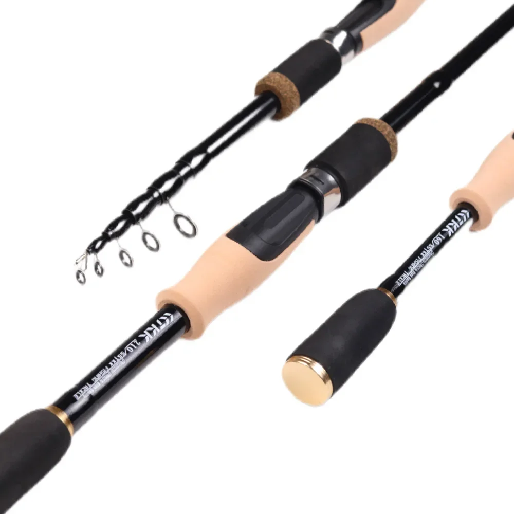 Spinning Fishing Pole 1.6M 1.8M 2.1M 2.4M Carp Telescopic Lure Rod Carbon Fiber Pole Travel Ultralight Durable Portable Pesca