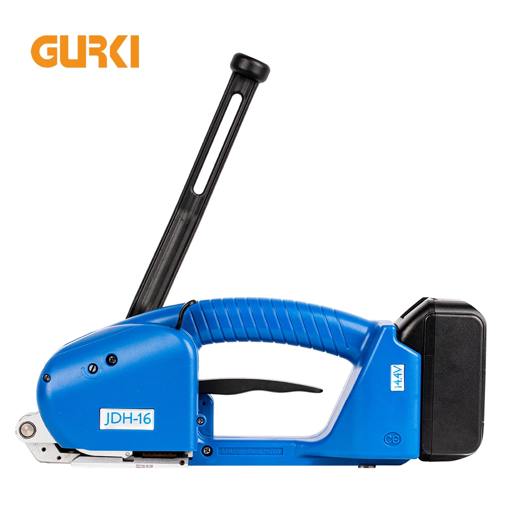 Handheld Portable Semi Automatic Strapping Machine Large Capacity 14.4v Carbon Brush Motor Electric Battery Strapping Tool