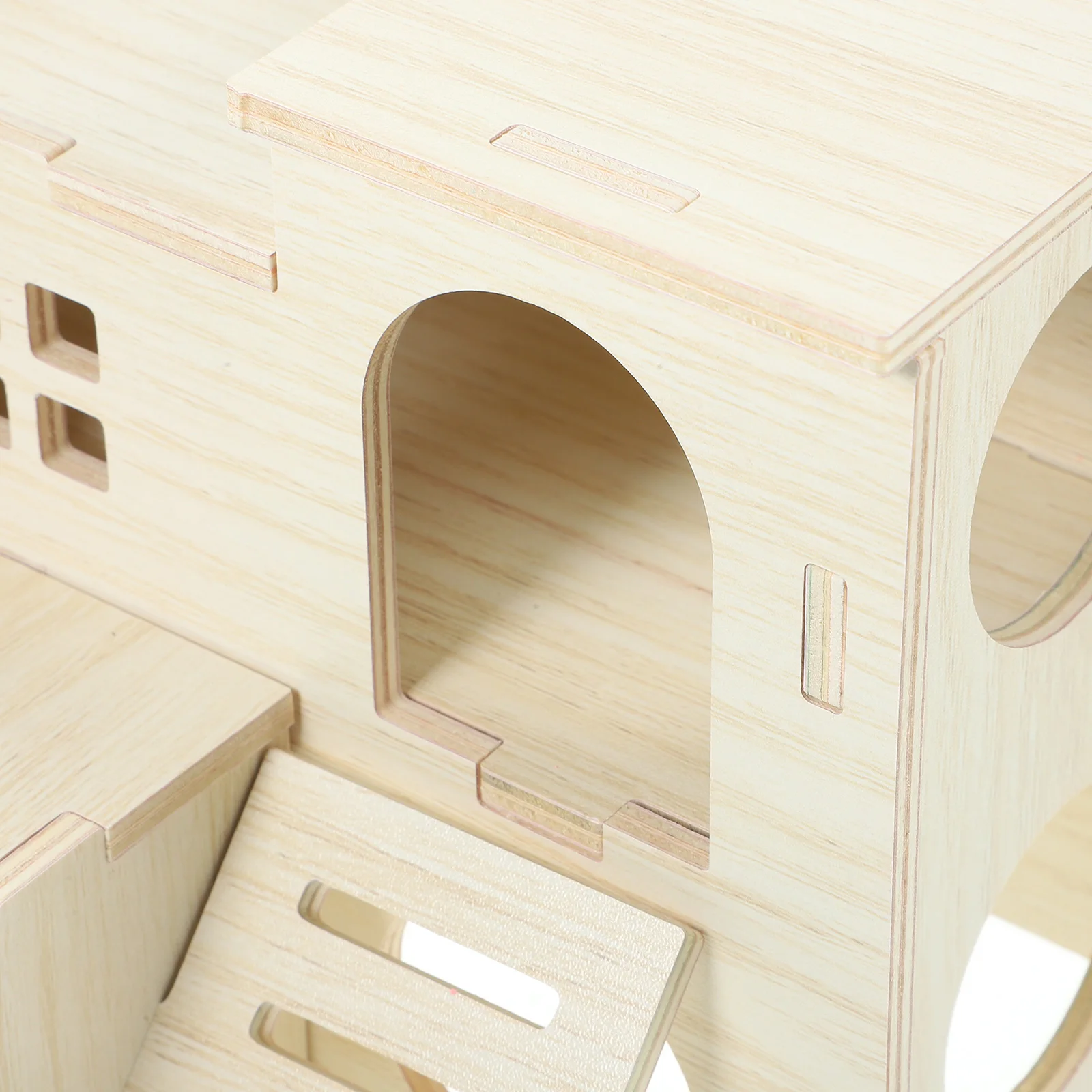 

Hamster Wooden House Shelter Hideouts for Hamsters Durable Sturdy Natural Safe Small Animal Pet House