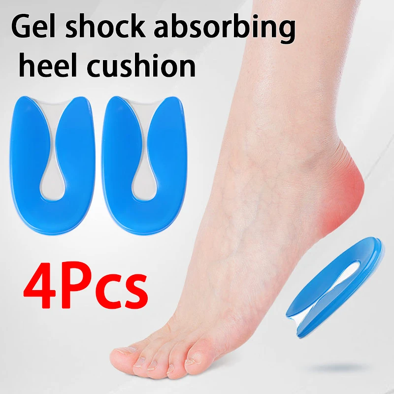 Gel shock-absorbing heel cushion Soft and comfortable sports insoles Self-adhesive non-slip heel cushion 2Pcs/4Pcs