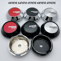 4pcs 60mm 64mm 65mm 68mm 69mm Advan Racing Wheel Caps Car Center Hubcaps Auto Rims Dust Cover  Emblem Badge Styling Accessories