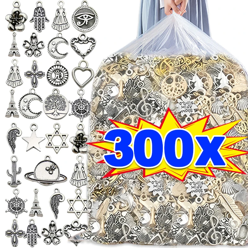 100-300pcs Tibetan Silver Mixed Pendant Animals Charms Beads for Jewelry Making Bracelet Earrings Necklace DIY Craft Art Charms