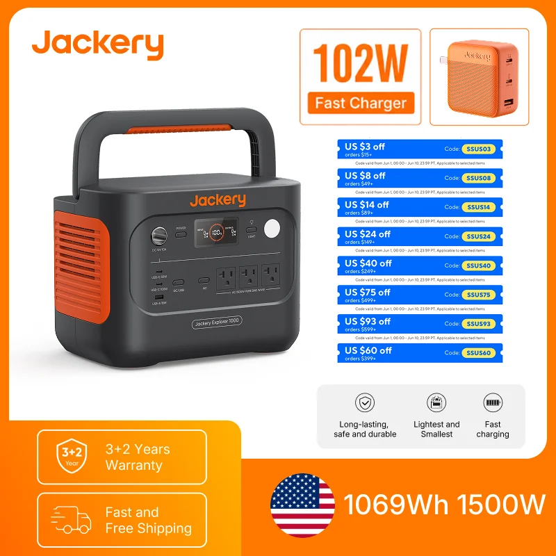 Jackery Explorer 1000v2 Portable Power Station