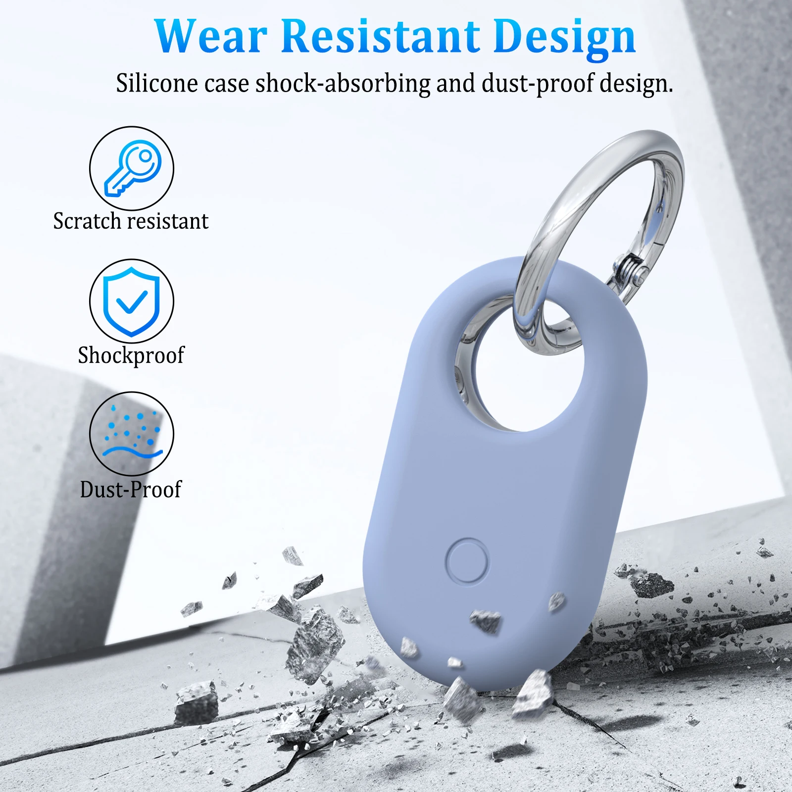 1 pzas/lote funda protectora de silicona para Samsung Galaxy SmartTag 2 funda con llavero funda antipérdida para Smart Tag 2 Shell