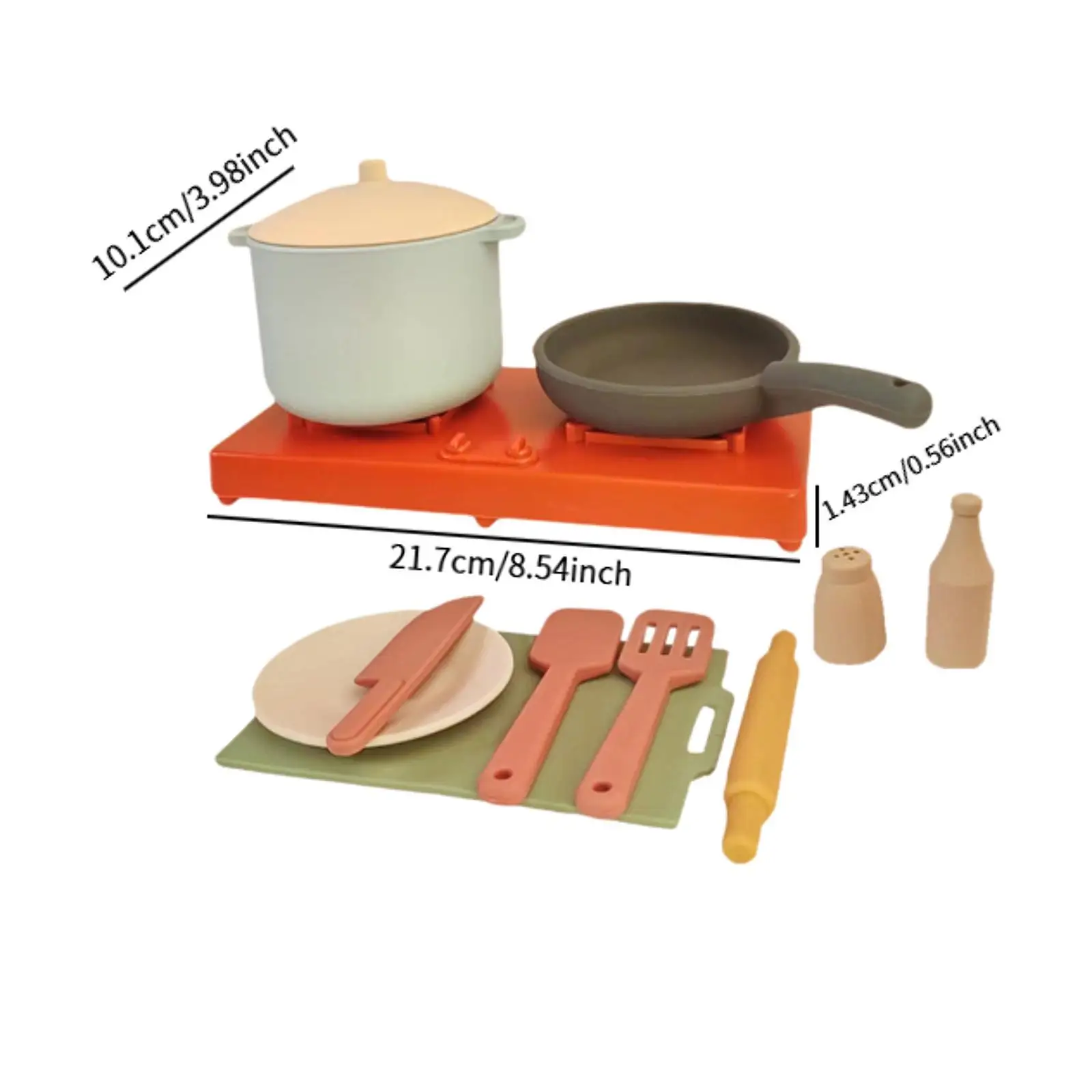 Miniature Simulation Kitchen Toy Pretend Play Kitchen Toys Cookware Utensils Toys Kitchen Cooking Pan Playset for Children Gift