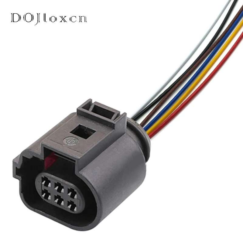 1/5/10/20/50 Sets 6 Pin Female EGR Valve Connector Plug With 15cm 18AWG Cable Wire Harness For Audi VW 1J0973713G 42121200