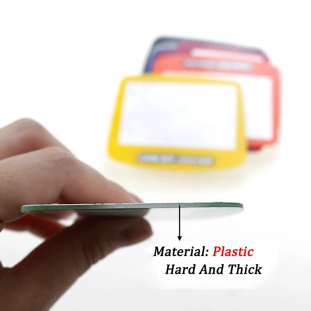 1PC Color Plastic Screen Mirror Replacement Parts Lens Protection Cover With Back Sticker Suitable For GBA Game Consoles