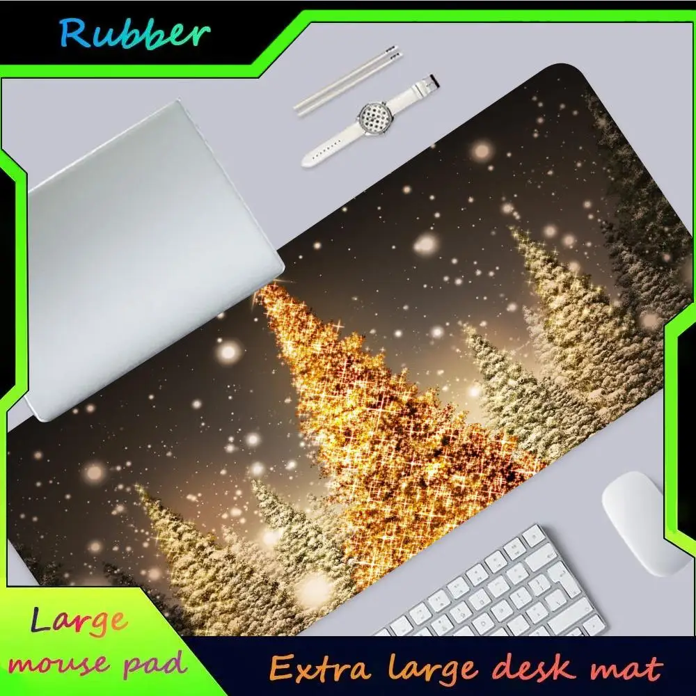 Christmas tree MINISO Mouse Pad Hot Large Game Mause Pads XL Lock Edge Size for Gamee Give gifts daughter boy brother friend Wor