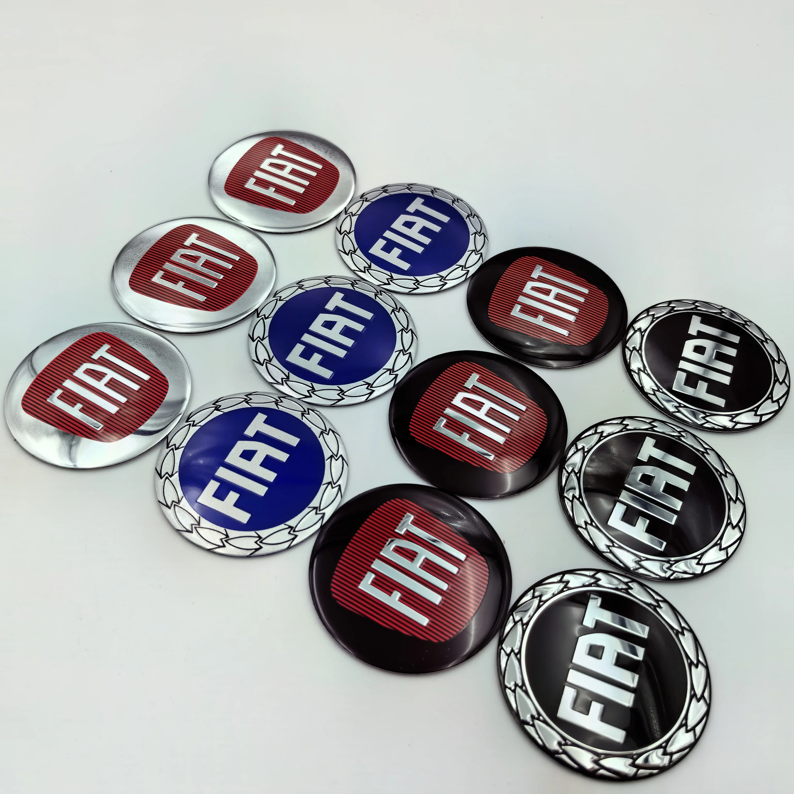 4pcs 3D 50mm Car Emblem Wheel Center Hub Caps Dust-Proof Badge Covers Sticker Styling Accessories for FIAT Auto Rim Refit