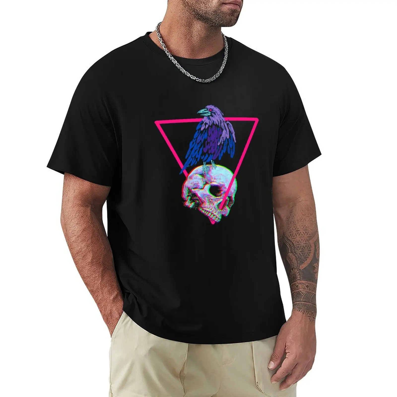 

Raven Skull T-Shirt sublime cotton man t-shirts affliction shirts mens funny t shirts