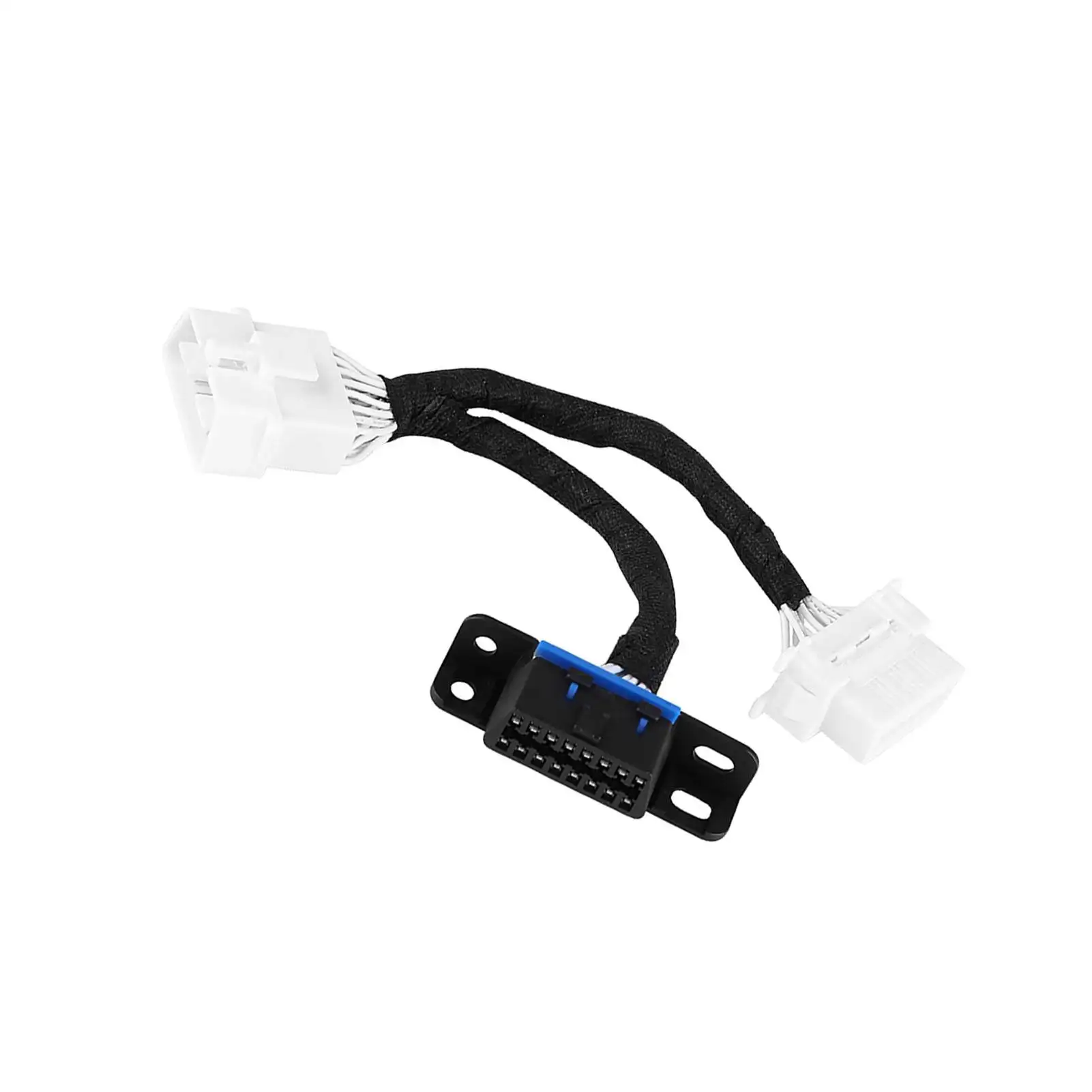 16 Pin OBD2 OBDii 2 przedłużacz splittera jeden męski do dwóch żeńskich kabli Y OBD2 Splitter OBD2 rozszerzenie OBD2