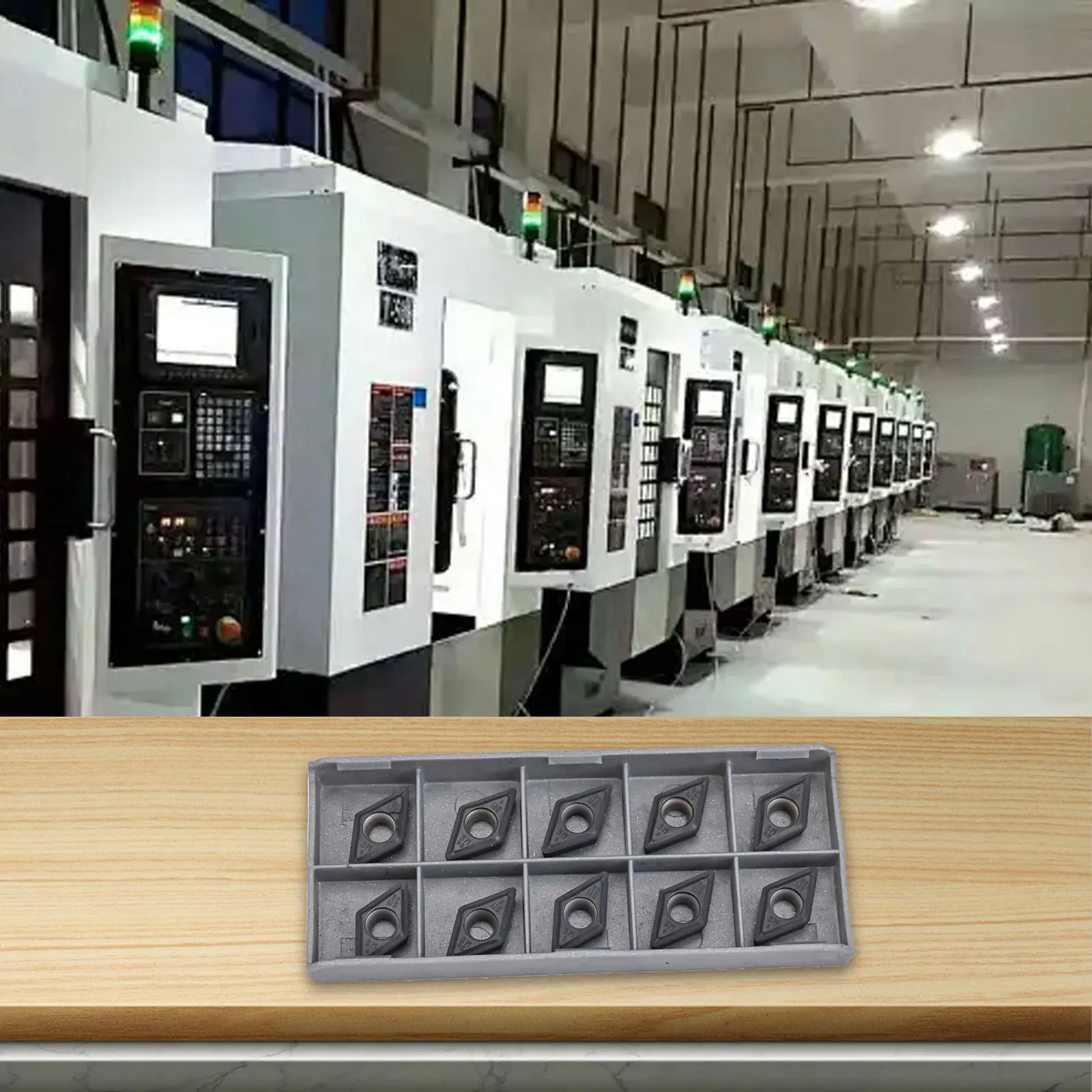 

Твердосплавные вставки DCMT11T308 Твердосплавные вставки SM для токарной обработки и фрезерования стали из нержавеющей стали и чугуна (10 шт.)