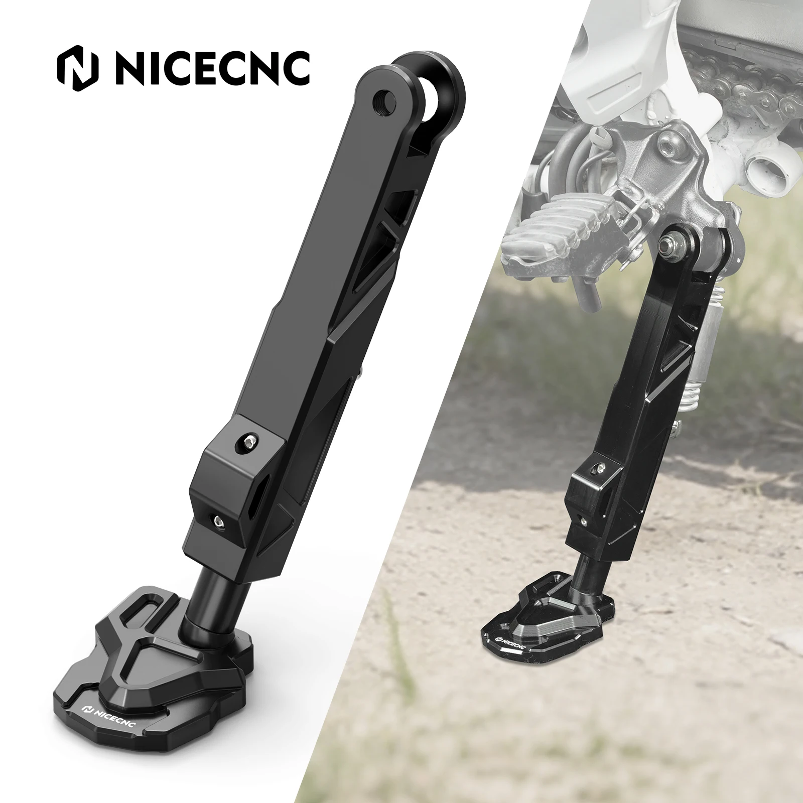 25-50mm Adjustable Motorcycle Foot Stand Kickstand for Honda CRF1100L Africa Twin/Adventure Sports 2020 2021 2022 2023 2024 2025