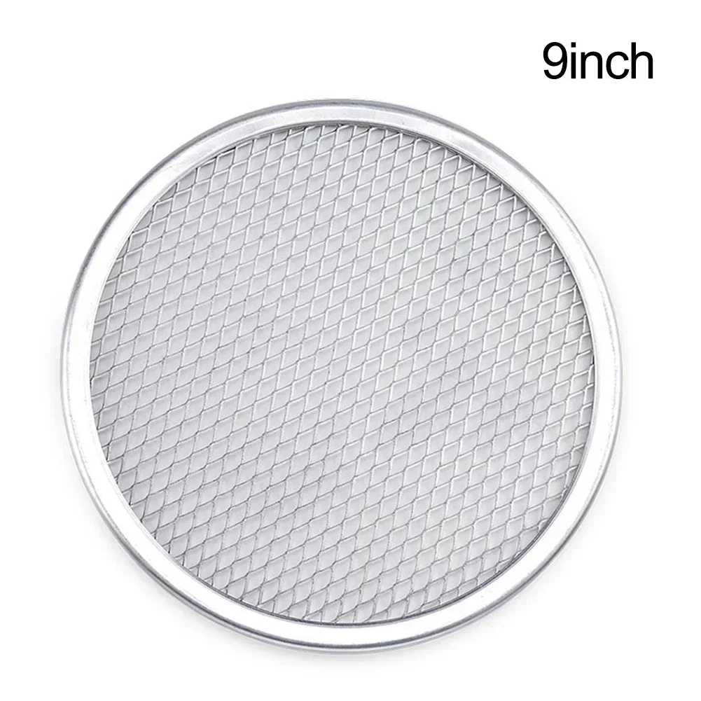 1 Pcs Pizza Net Plate Silver Aluminum More Ventilation Tasteless Uniform Heating Kitchen High Quality Brand New