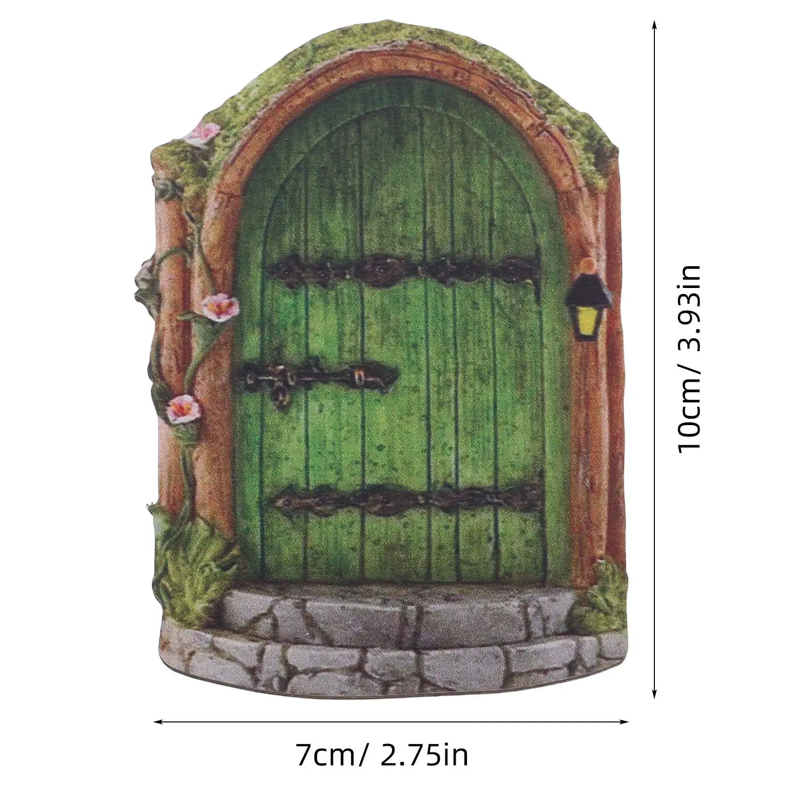 4Pcs Wooden Fairy Door for Tree Trunk Garden Decor Miniature Fairy Doors Outdoor Weather Resistant Natural Grain Charm