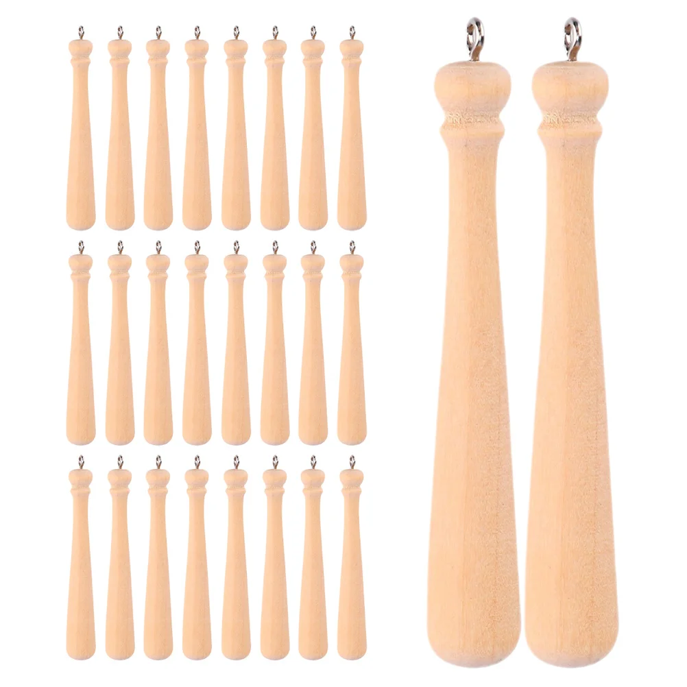 

50Pcs Durable Mini Baseball Bat Keyring Versatile Usage for Keys Bags Decorative Charm Sports Keychains Holiday Gifts