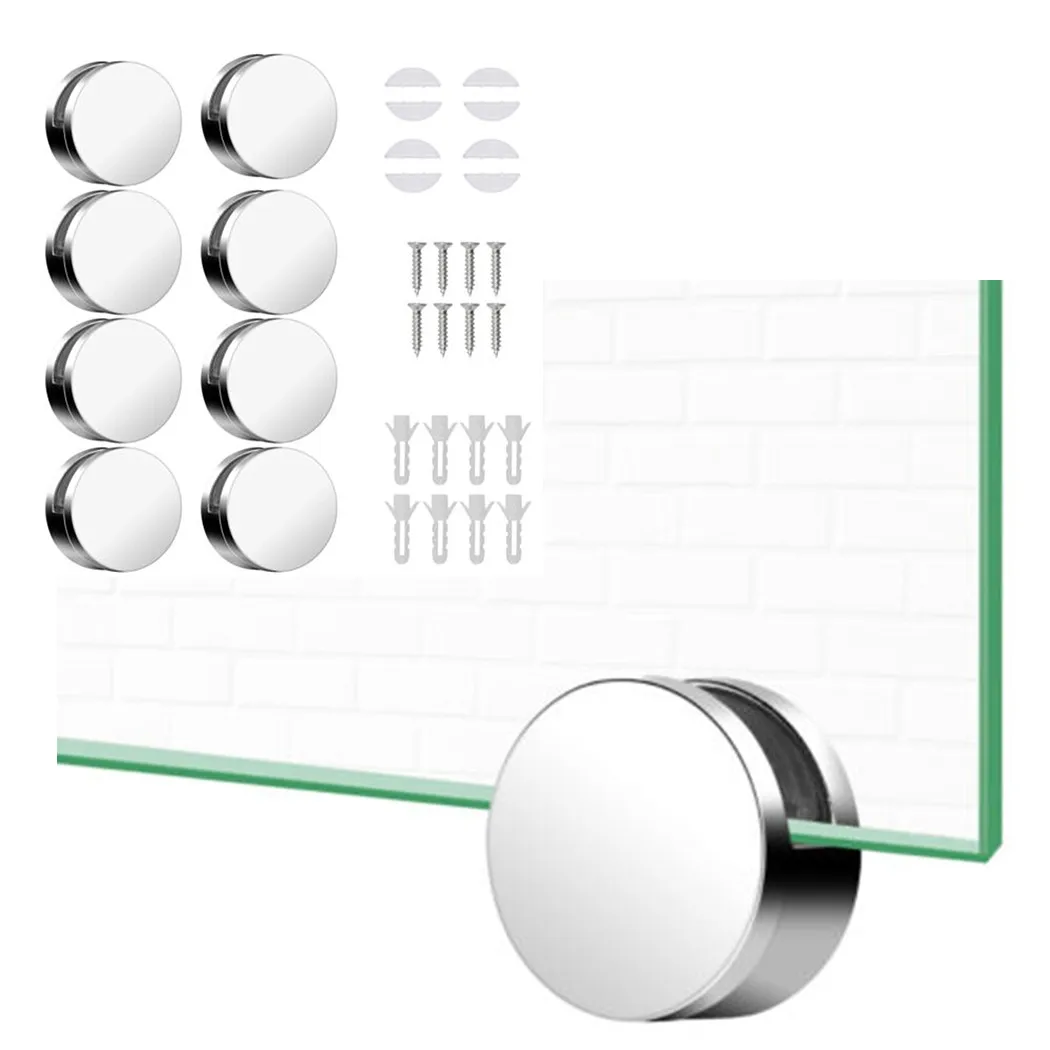 Mirror Clips Mirror Hanging Hardware 8 Pieces Mirror Holder Clips Mirror Hang Mirror Holder Clips With Soft Silicone Pad Inside