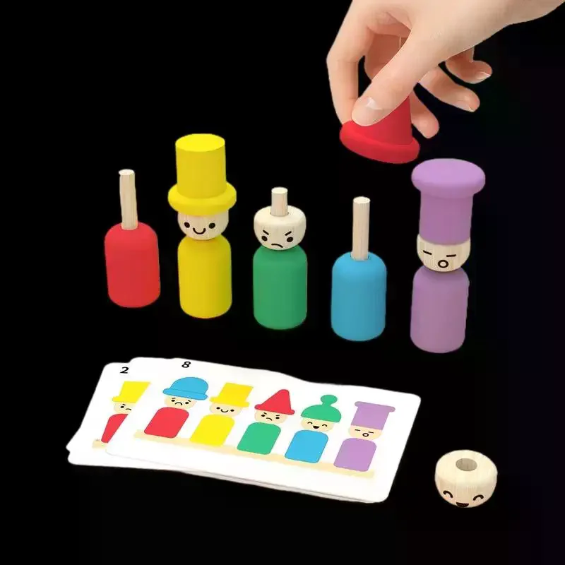 Engagierendes Montessori-Spielzeug: Kompakte Figuren, Farbbewusstsein, Stapelmusik