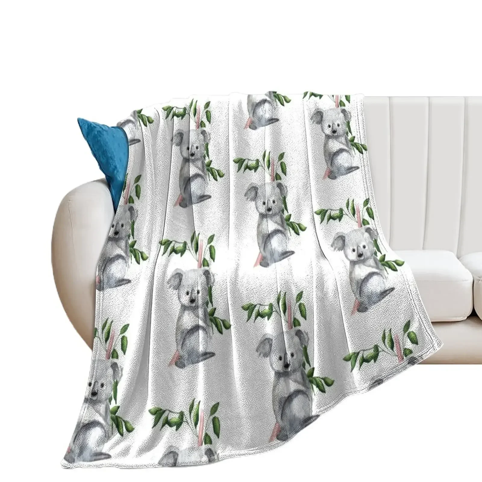 

Australian Native Koala Bear Throw Blanket Furrys Summer Beddings Single Blankets