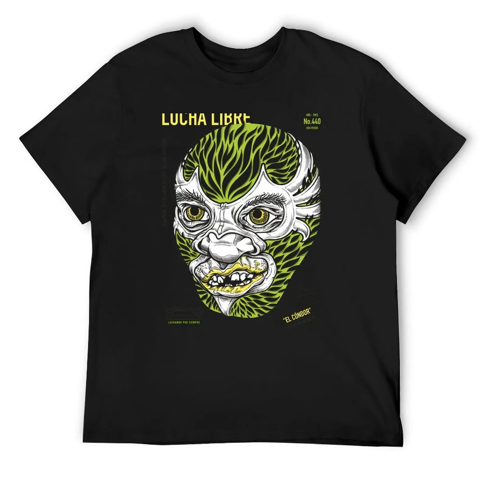 

Lucha Libre Mexican Wrestler Illustration T-Shirt oversized graphic tee anime men t shirts high quality