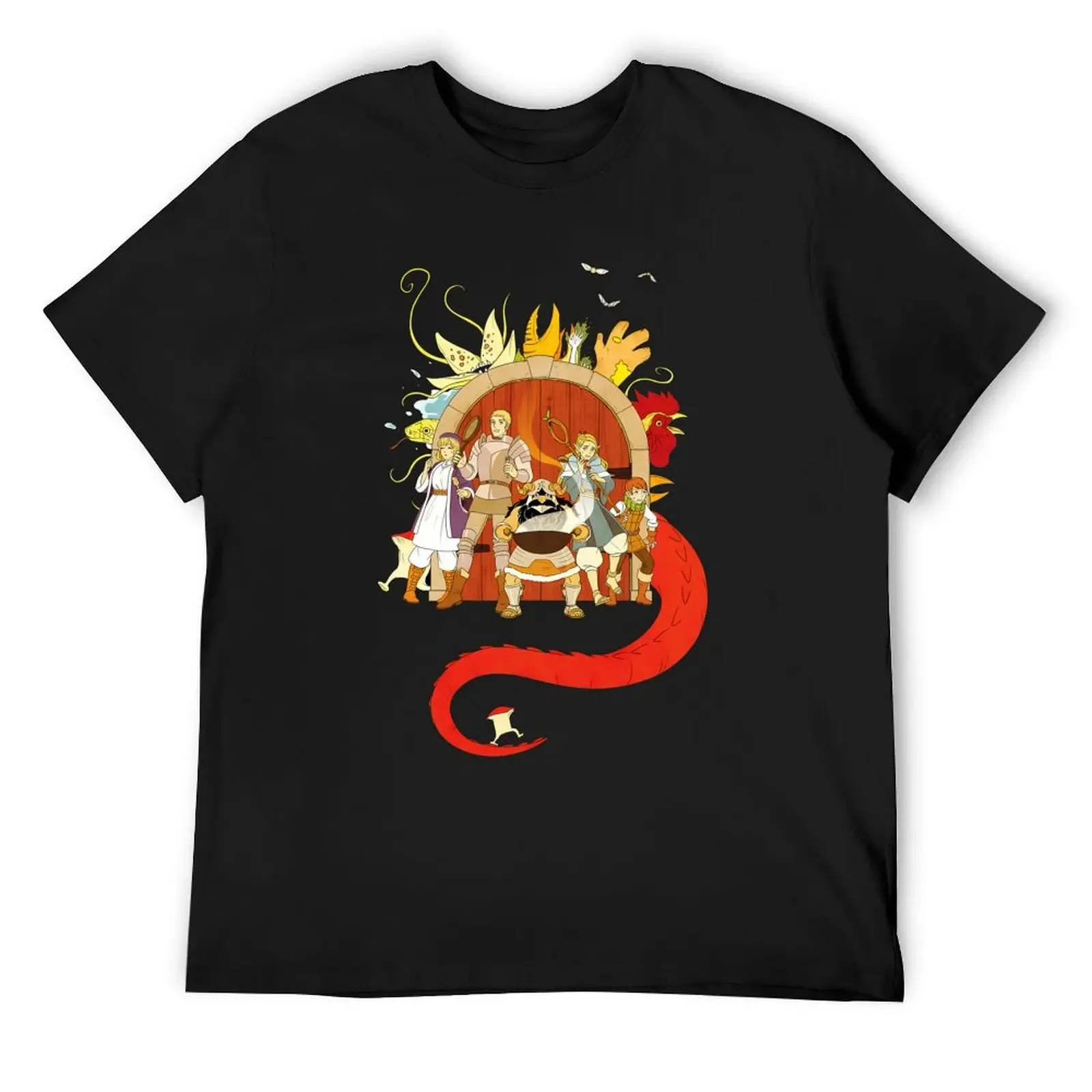 Dungeon Meshi Lets Eat T-Shirt anime oversizeds luxury clothes men