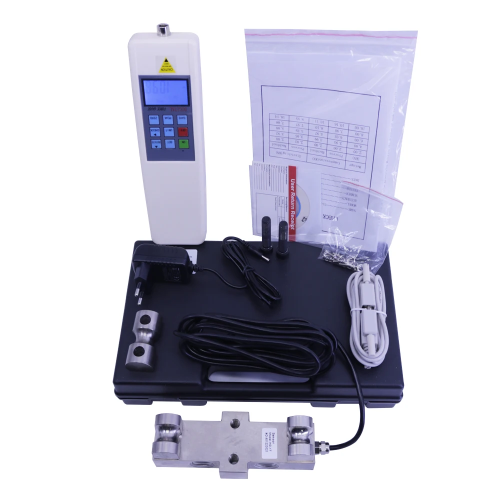 HD-2T Digital Push-Pull Force Gauge Rope Tension Tester Side Pressure Tester Digital Force Gauge