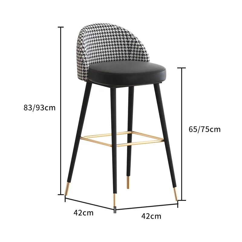 Nordic semplice luce di lusso casa sedia da bar sgabello alto sgabello alto sgabello moderno sedia da bar sedia da reception