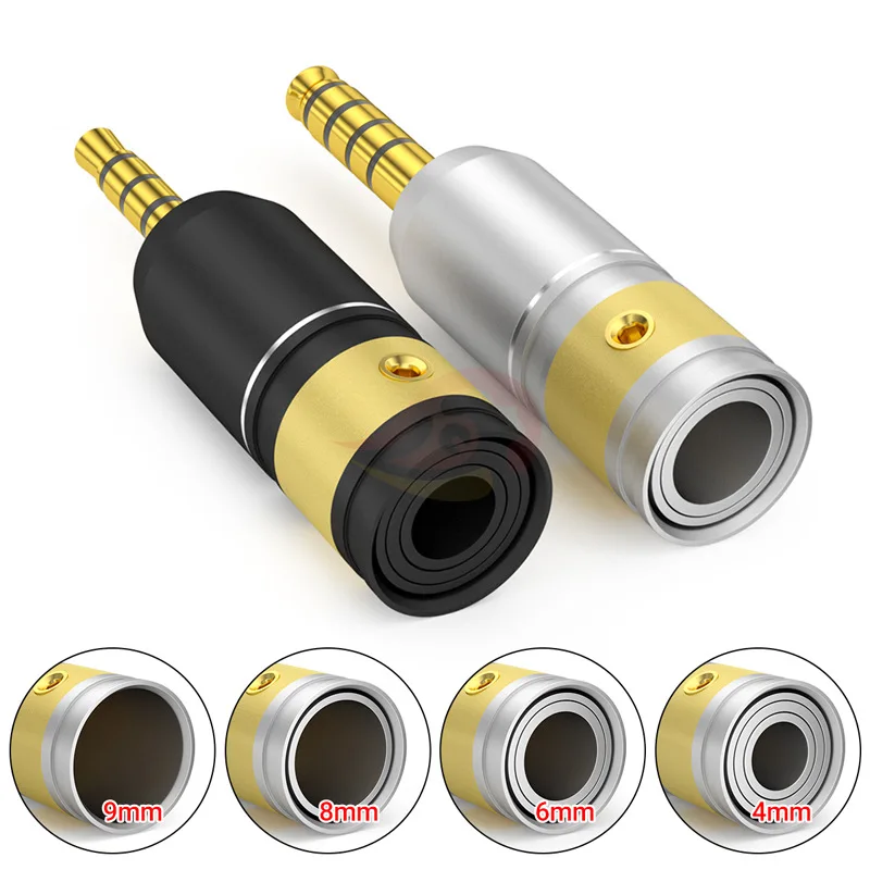 Headphone Plug Compatible 9/8/6/4 Aperture 4.4mm 3.5mm 2.5mm Mono Stereo Balanced Gold-Plated 3.5 Jack Earphone Audio Connector