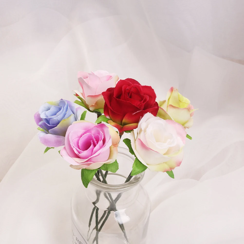 

30Pcs Artificial Rose Heads Vivid Realistic Not Easy to Fade DIY Flower Decor for Wreaths Centerpieces Bouquets Floral Walls