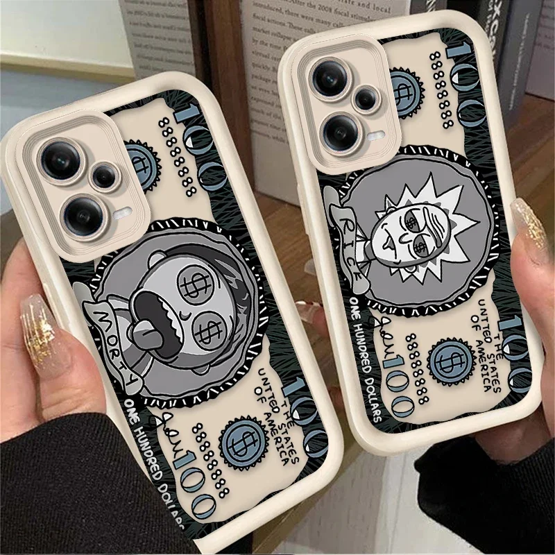 Creative Hollow Banknotes Silicone Case for Xiaomi Redmi Note 13 12 11 Pro Plus 4G 5G 12S 11S 10S 10 9 9S 8 12C 13C A3 Cover