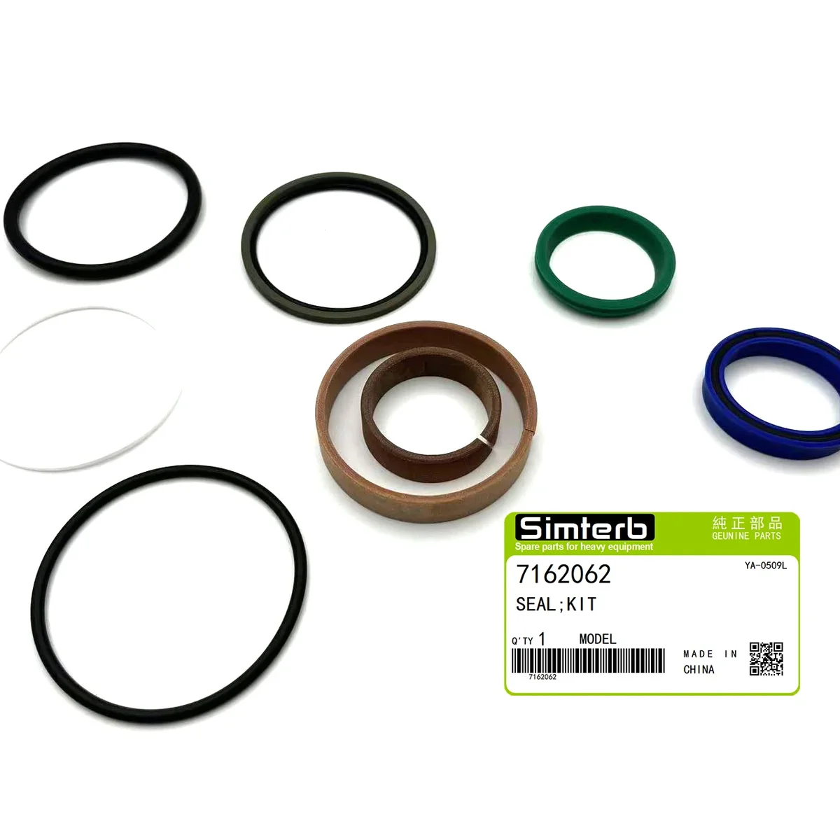 Kit de sellado de cilindro de brazo para excavadora de maquinaria de construcción 7162062 Bobcat MX331