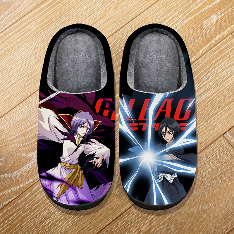 

Custom Size Winter Home Warm Cartoon Slippers For Adult Kids Anime BLEACH Kuchiki Rukia Cosplay Indoor Cute Slippers