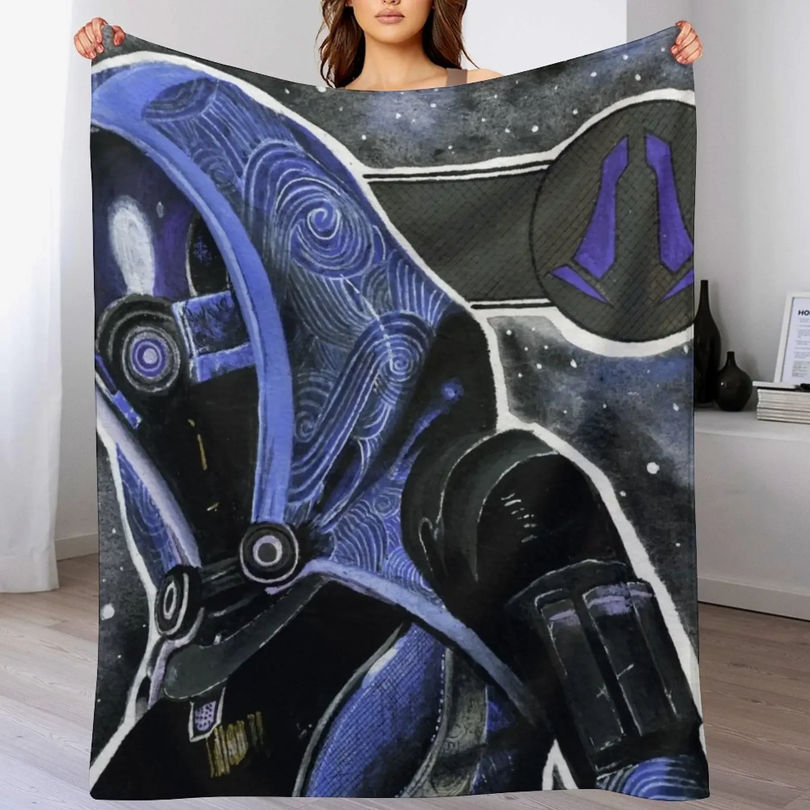 

Mass Effect Tali Zorah Throw Blanket Extra Large Throw blankets ands Blankets Sofas Of Decoration wednesday Blankets