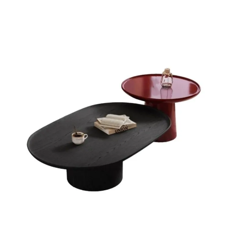 

Minimalist coffee table combination light luxury oval creative living room household small apartment high-end baking paint