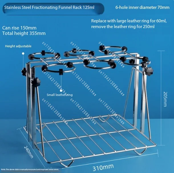 Acrylic Stand Acrylic Material Stainless Steel Frame 60 125 250 500 1000 2000mL Separatory Funnel