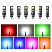2x 7 Colors H1 H3 880 Canbus Super Bright LED Bulb Car Fog Light Headlight Bulbs 3030 12SMD 12V Running Light Auto Car Fog Lamps