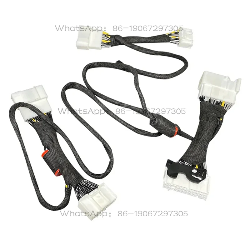 

For Tesla Model 3 2022 Audio Speakers Cable Modified Loudsperker Activation Wire with 2 Capacitor Durable Easy Install-A87