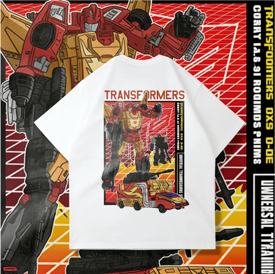 المحولات 2025-26 الصيف الأوتوبوت الجرافيك 100% القطن طباعة هاسبرو العلامة التجارية الأطفال للجنسين تي شيرت تنفس عادية فضفاض Y2k. #1