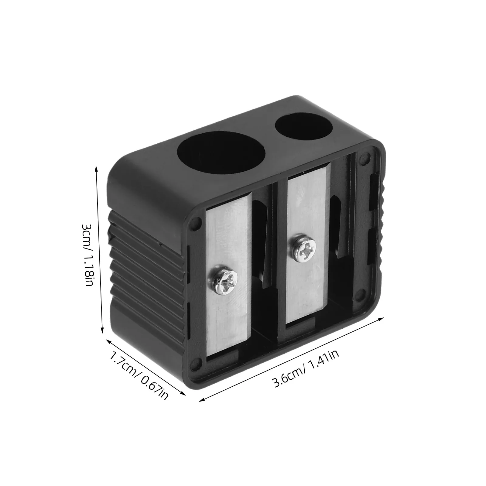 Set di 15 Affilapenne a Doppio Foro Portatili, Strumento di Precisione per Trucco, per Sopracciglia, Eyeliner e Matita per Labbra, Affilatura Professionale