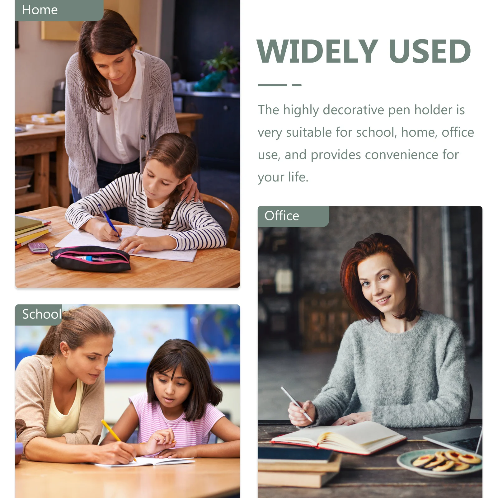 منظم أقلام السيراميك، تخزين رائع متعدد الوظائف لسطح المكتب لأقلام الرصاص وأقلام التحديد وحامل القلم الرصاص للمكتب