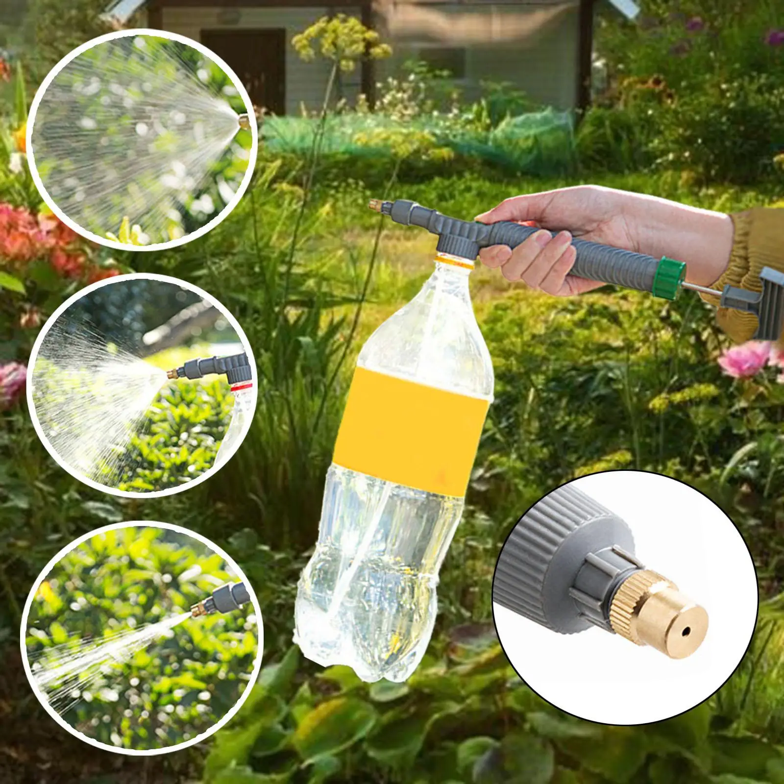 

Handheld Sprayer Multifunctional Watering Head Easily Install Sturdy Garden Watering Tool Pressure Sprayer for Orchard Watering