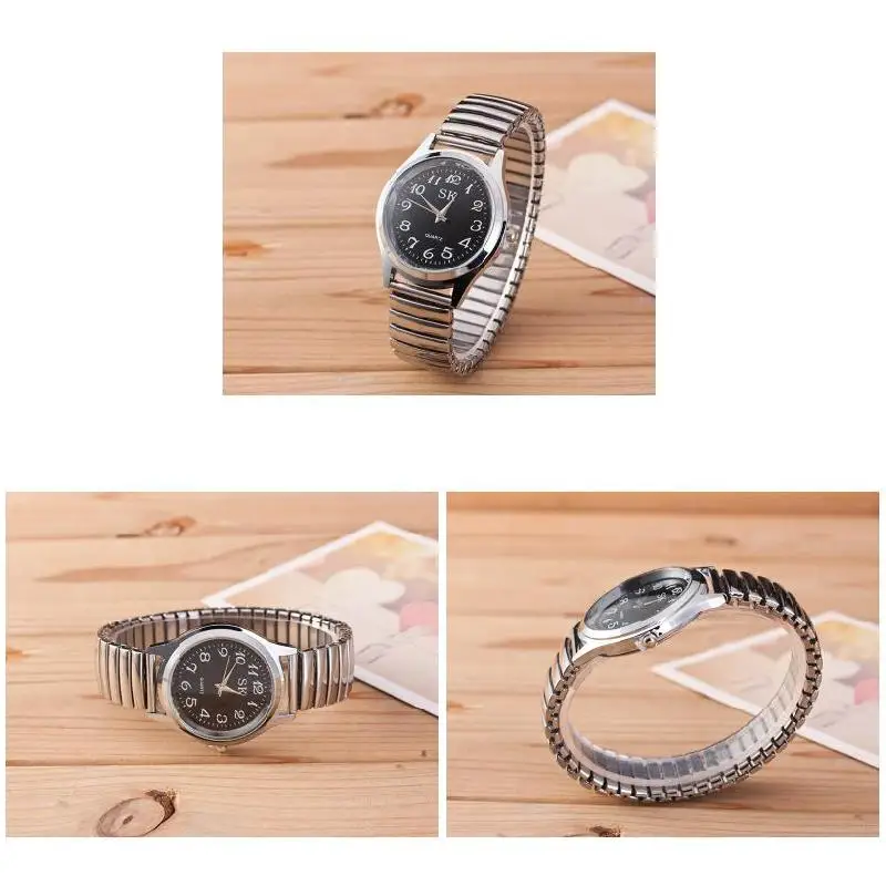 Crystal Quartz Mens Watch Waterproof Stainless Steel Strap High-End Wristwatch For Business Meeting Dating