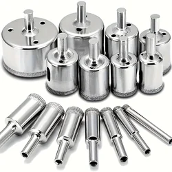 10pcs Set Tile Drill Bit Set Diamond Coated Tile Marble Glass Ceramic Hole Saw Drilling Power Tools Accessories Drill 3mm-50mm